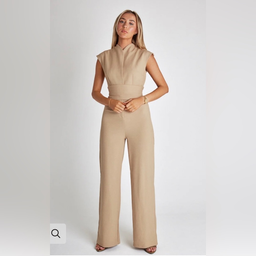 The Ultimate Muse Sleeveless Jumpsuit Camel